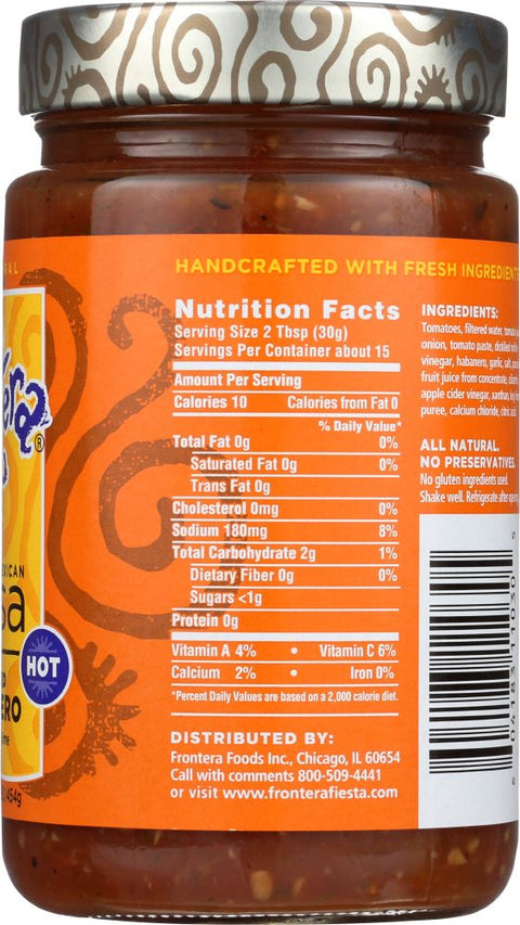 Frontera Roasted Habanero Salsa Hot - 16 oz