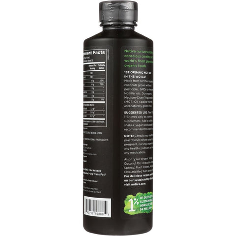 Nutivia Organic MCT Oil Unflavored - 16 oz