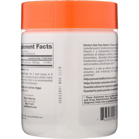 Doctors Best Pure Vitamin C Powder With Q-C - 8.8 oz