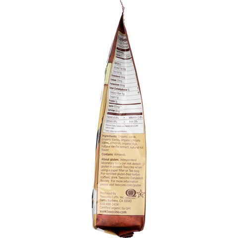Teeccino Coffee Alternative Chicory Herbal Medium Roast Caffeine Free Vanilla Nut - 11 oz