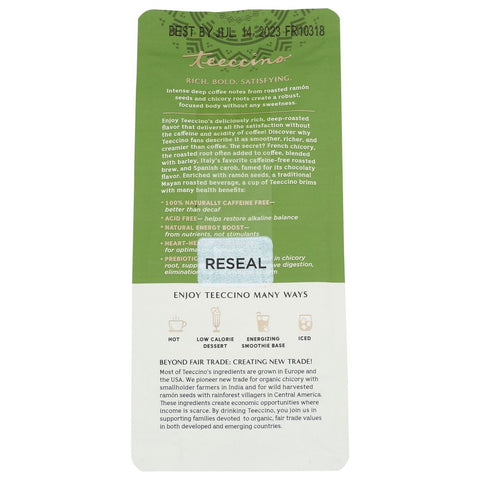 Teeccino Chicory Herbal Coffee Alternative French Roast Caffeine Free - 11 oz