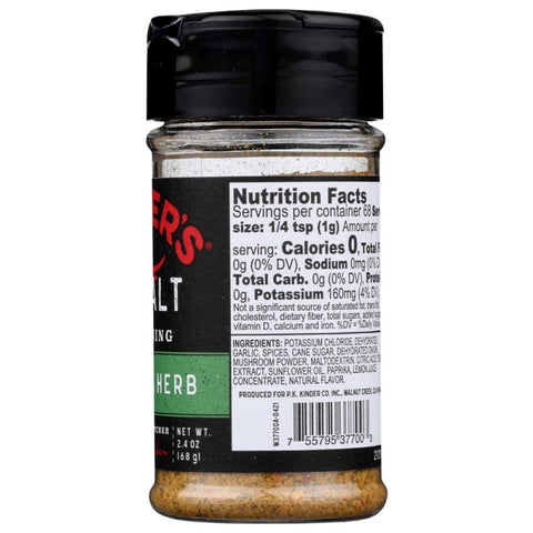 Kinder's No Salt Garlic And Herb Seasoning - 2.4 oz