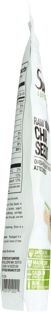 Sunfood Superfoods Raw Organic Chia Seeds - 1 lb