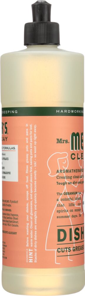 Mrs Meyer's Clean Day Liquid Dish Soap Geranium - 16 oz.