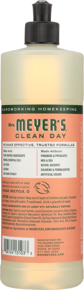 Mrs Meyer's Clean Day Liquid Dish Soap Geranium - 16 oz.