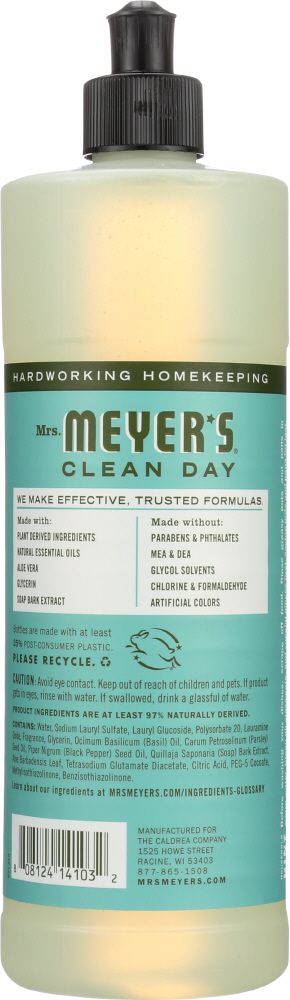 Mrs Meyer's Clean Day Liquid Dish Soap Basil - 16 oz.