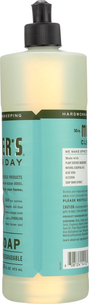 Mrs Meyer's Clean Day Liquid Dish Soap Basil - 16 oz.