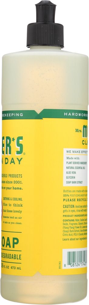 Mrs Meyer's Clean Day Liquid Dish Soap Honeysuckle - 16 oz.