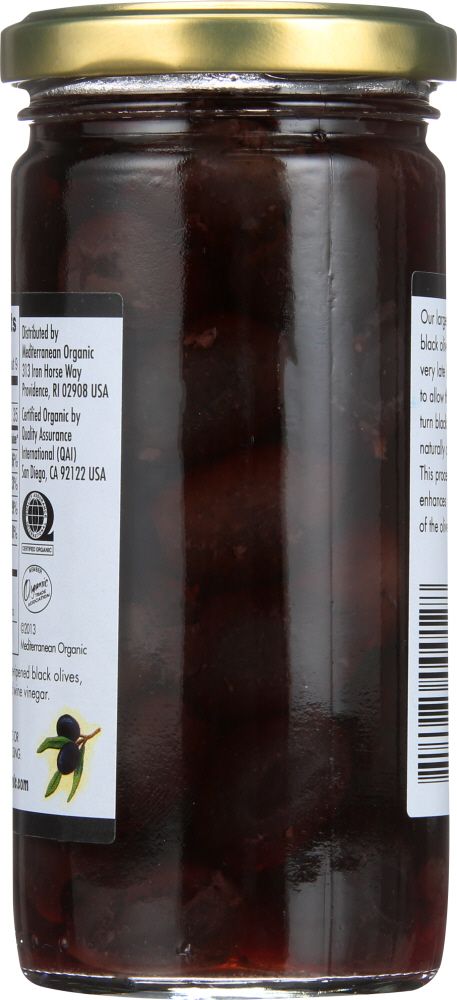 Mediterranean Organics Ripe Black Olives Pitted - 9 oz