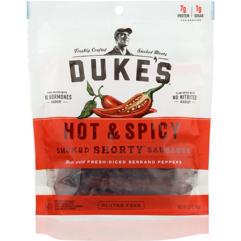 Dukes Hot and Spicy Smoked Shorty Sausage - 5 oz | Pantryway | dukes spicy sausage