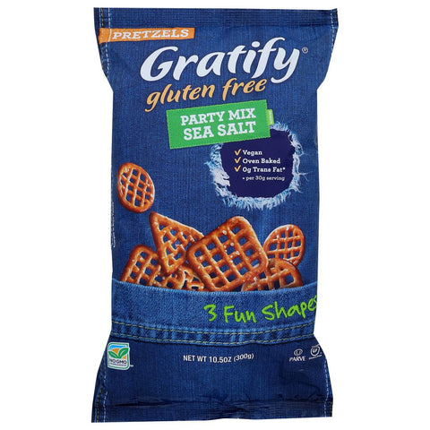 Gratify Gluten Free Pretzels Party Mix Sea Salt - 10.5 oz | Gratify Pretzels | Pantryway