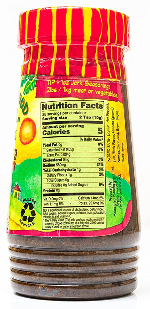 Walkerswood Traditional Jamaican Jerk Seasoning Hot & Spicy - 10 oz