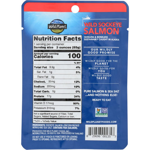 Wild Planet Wild Sockeye Salmon - 3 oz