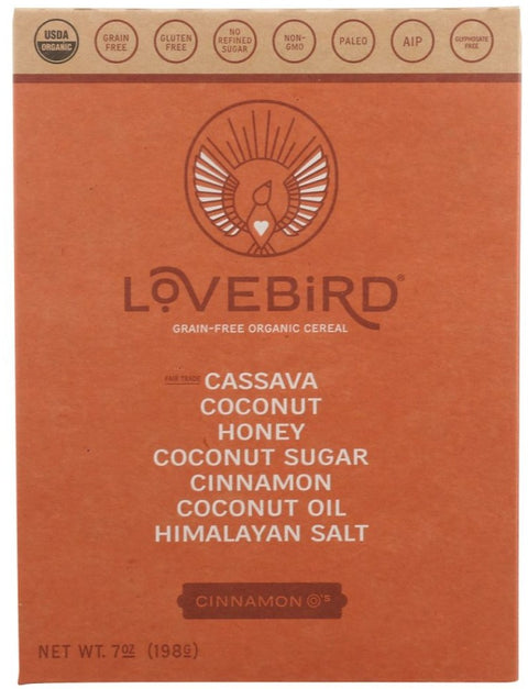 Lovebird Cereal Grain Free Cinnamon | lovebird cereal | lovebird cereal where to buy | eat lovebird cereal | lovebird grain free cereal | lovebird cinnamon cereal | Lovebird | Pantryway