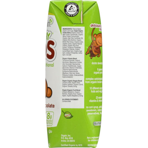 Orgain Healthy Kids Organic Nutritional Shake Chocolate - 8.25 oz