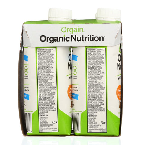 Orgain Organic Nutritional All In One Nutritional Shake Iced Cafe Mocha - 4pk