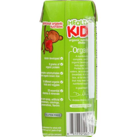 Orgain Healthy Kids Organic Nutritional Shake Strawberry - 8.25 oz