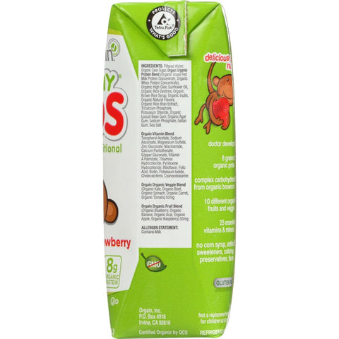 Orgain Healthy Kids Organic Nutritional Shake Strawberry - 8.25 oz