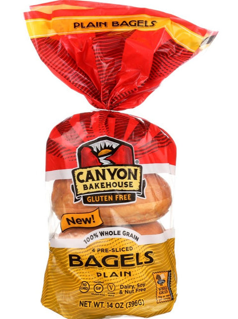 Canyon Bakehouse Plain Bagel Gluten Free - 14 oz | Pantryway