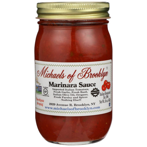 Michaels of Brooklyn Sauce Marinara - 16 oz | michaels of brooklyn sauce | michaels of brooklyn marinara sauce | pantryway