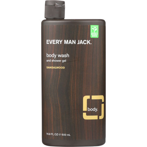 Every Man Jack Body Wash & Shower Gel Sandalwood - 16.9 oz | every man jack men | body wash every man jack | every man jack shower gel | every man jack body wash and shower gel | Pantryway