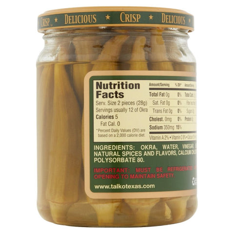 Talk O' Texas Okra Pickles Mild - 16 oz