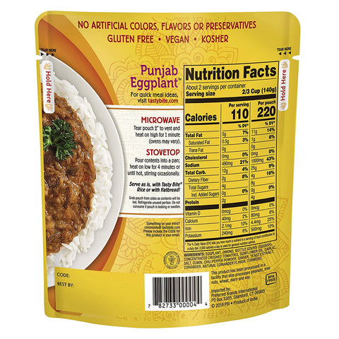Tasty Bite Indian Punjab Eggplant - 10 oz