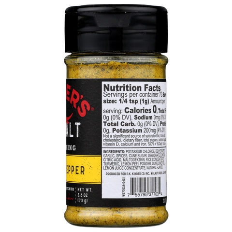 Kinder's No Salt Lemon Pepper Seasoning - 2.6 oz