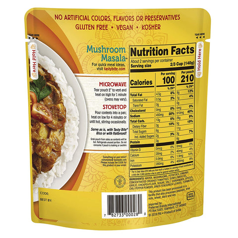 Tasty Bite Mushroom Masala - 10 oz