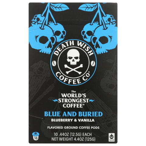 Deathwish Coffee Blue And Buried Blueberry And Vanilla - 10 ct | deathwish blue and buried | deathwish blue and buried coffee | Pantryway