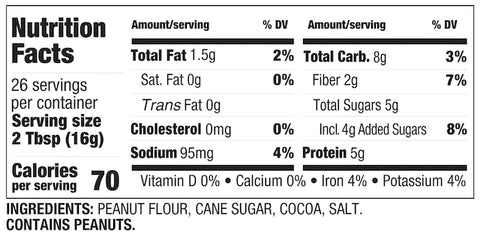 PBFit Peanut Butter Powder Chocolate - 15 oz
