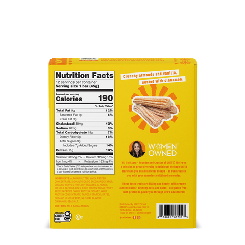 Unite Churro Protein Bar - 4 ct