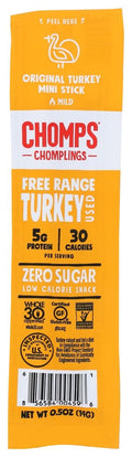 Chomps Free Range Original Turkey Mini Stick - 0.5 oz