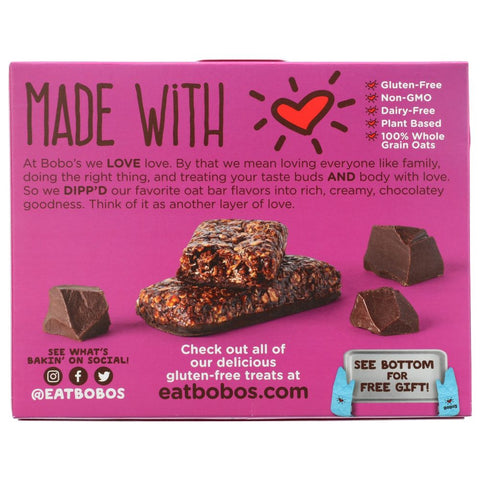 Bobo's Oat Bars Dipp'd Chocolate Oat Bars Dark Chocolate - 5 oz