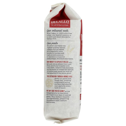 Delallo Organic Whole Wheat Farfalle Bow Ties Pasta - 16 oz