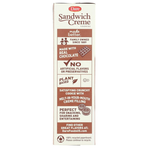 Dare Sandwich Creme Cookies Chocolate Fudge - 10.2 oz