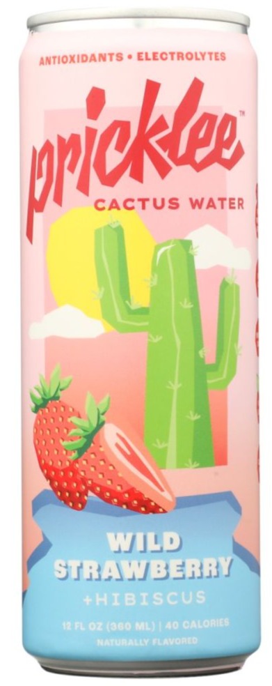 Pricklee Cactus Water Wild Strawberry Plus Hibiscus - 12 fl oz | Pricklee Cactus Water | pricklee | pricklee shark tank | pricklee cactus water shark tank | shark tank pricklee | cactus water pricklee | Pantryway
