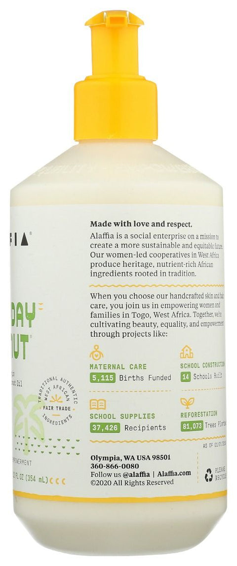 Alaffia Everyday Coconut Face Cream Purely Coconut - 12 oz.