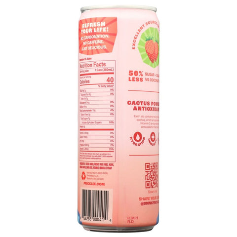 Pricklee Cactus Water Wild Strawberry Plus Hibiscus - 12 fl oz