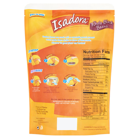 Isadora Whole Black Beans - 16 oz