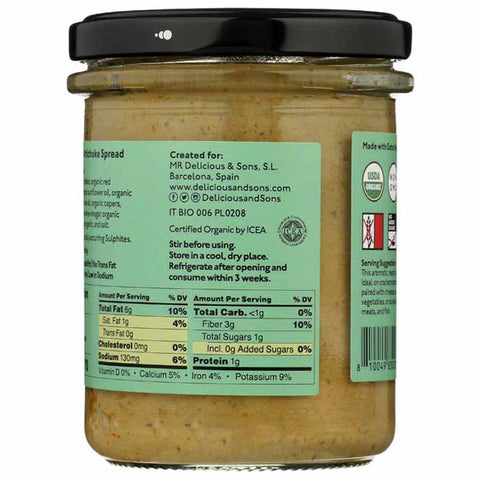 Delicious And Sons Artichoke Spread - 6.35 oz