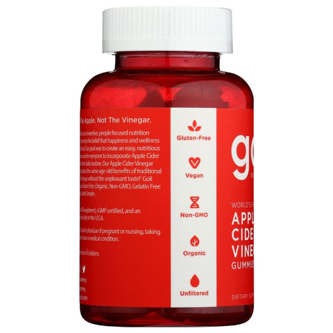 Goli Nutrition Apple Cider Vinegar Gummies - 60 ct