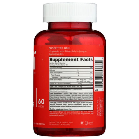 Goli Nutrition Apple Cider Vinegar Gummies - 60 ct