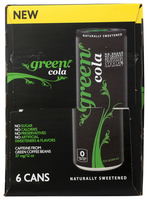 Green Cola Soda Cans - 6pk/72 oz.