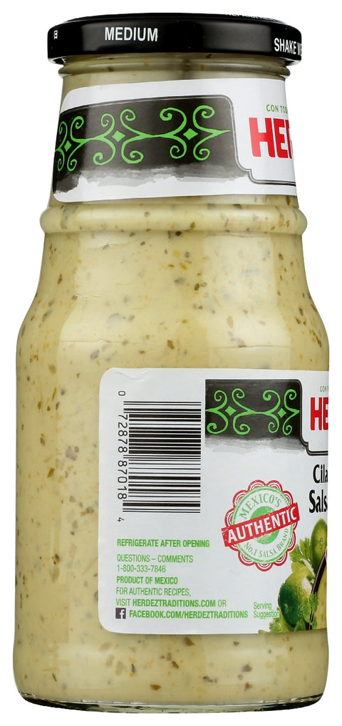 Herdez Cilantro Lime Salsa Cremosa Medium - 15.3 oz