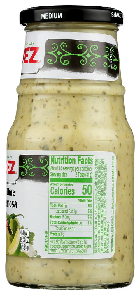 Herdez Cilantro Lime Salsa Cremosa Medium - 15.3 oz