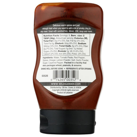 Wild Garden Harissa Smoked Red Pepper Tunisian Hot Sauce - 9.9 oz