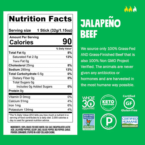 Chomps Beef Stick Jalapeno - 1.15 oz
