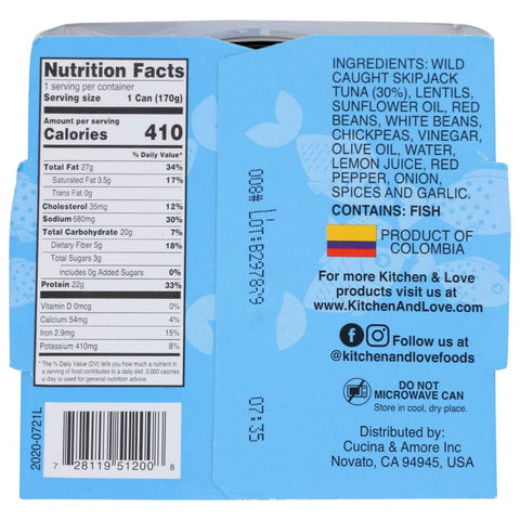Kitchen & Love Tuna 4 Bean Medley - 6 oz