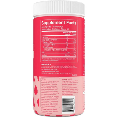 Bellway Super Fiber And Fruit Raspberry Lemon - 8.3 oz